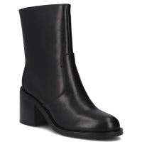 Skórzane botki na obcasie Filippo DBT7355/25 BK czarne