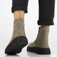 Leather ankle boots DBT6301/25 TP taupe