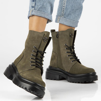 Leather boots Filippo DBT4207/22 GE green