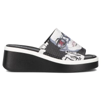 Skórzane klapki Filippo DK6820/25 WH białe