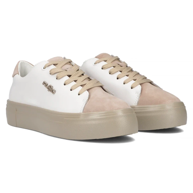 Leather sneakers Filippo DP6055/24 WH white