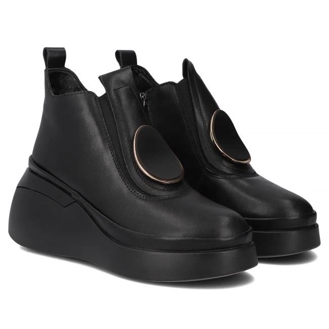 Leather ankle boots Filippo DBT7419/25 BK black
