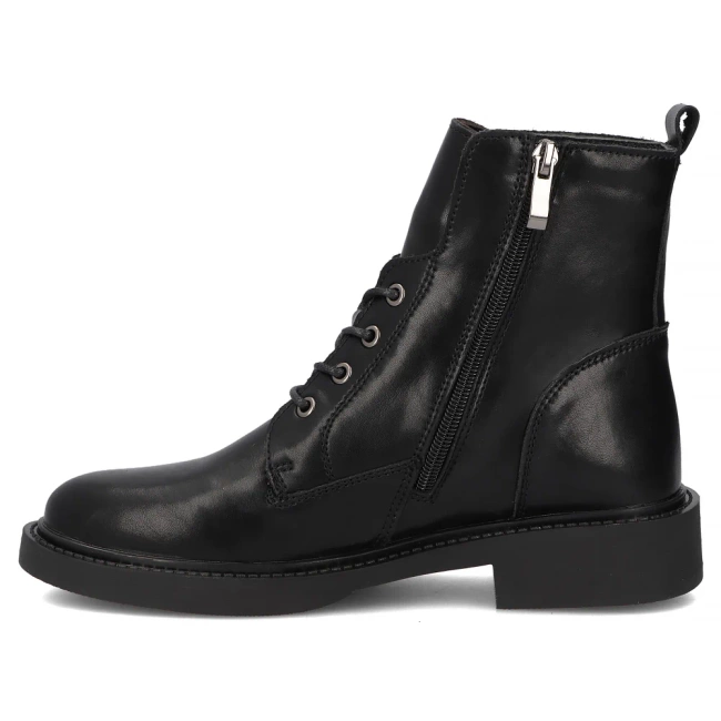 Leather ankle boots Filippo DBT6501/25 BK black