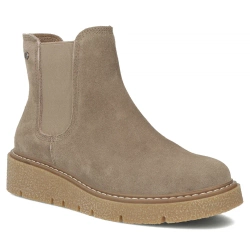 Skórzane botki na platformie Filippo DBT7261/25 BK czarne