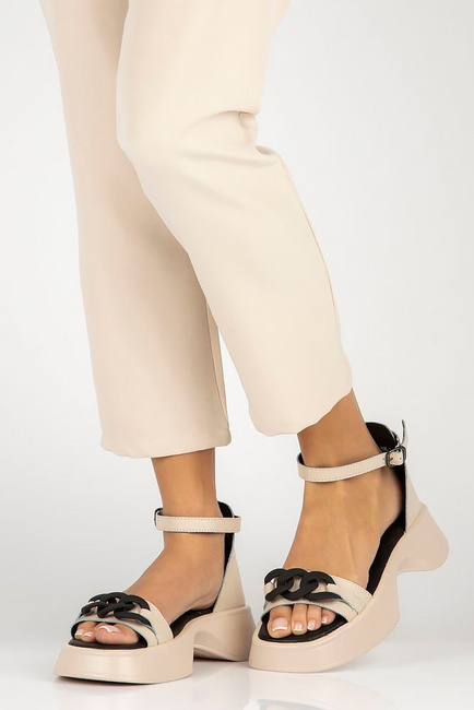 Leather sandals Filippo DS4458/23 BE beige