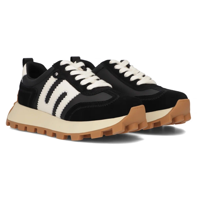 Leather Sneakers Filippo DP6743/25 BK black