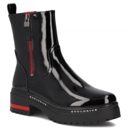 Skórzane botki Filippo DBT7468/25 BK czarne