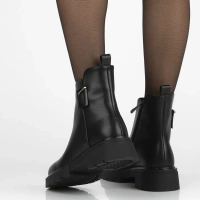 Skórzane botki Filippo DBT7185/25 BK czarne