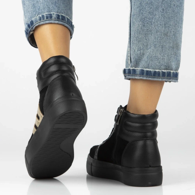 Leather ankle boots Filippo DBT7269/25 BK black