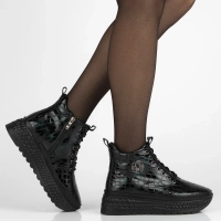 Skórzane botki na platformie Filippo DBT7278/25 GE