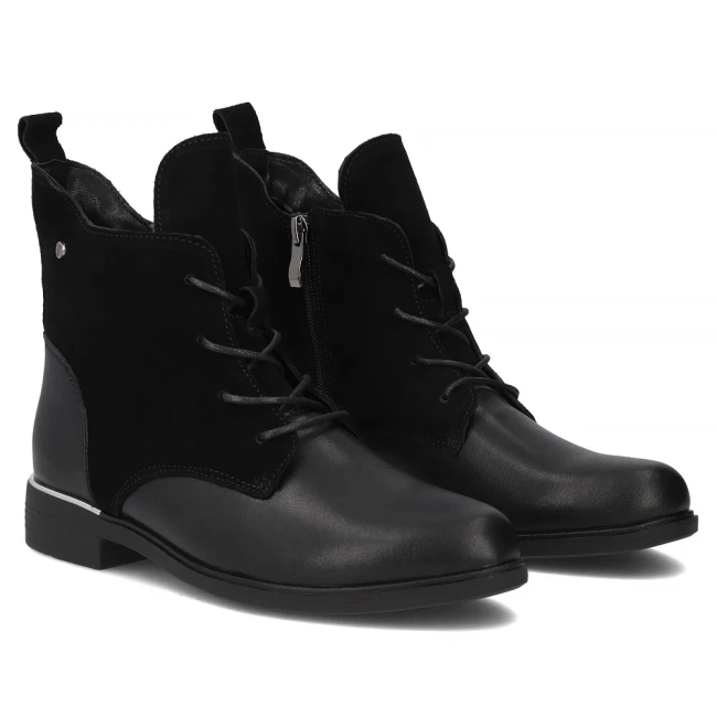 Leather ankle boots Filippo DBT4749/25 BK black