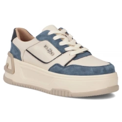 Leather shoes Filippo DP7116/25 BL BE blue and beige