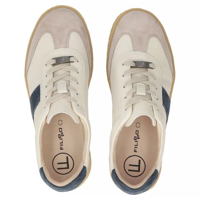 Skórzane sneakersy Filippo DP6799/25 BE NV beżowe