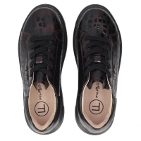 Skórzane sneakersy Filippo DP7118/25 BG bordowe