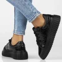 Skórzane sneakersy Filippo DP6766/25 BK czarne