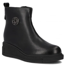 Leather ankle boots Filippo DBT7144/25 BK black