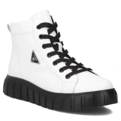 Skórzane trzewiki Filippo DBT4146/25 WH białe