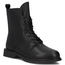 Skórzane botki Filippo DBT7222/25 BK czarne