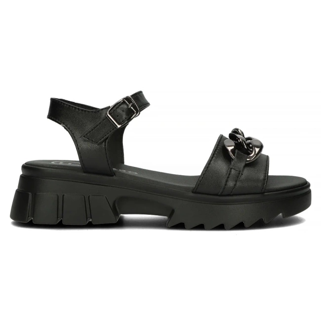 Leather sandals Filippo DS4614/24 BK black