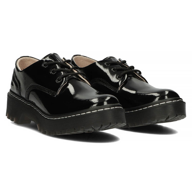 Leather boots Filippo GLN441/23 BKL black lacquered
