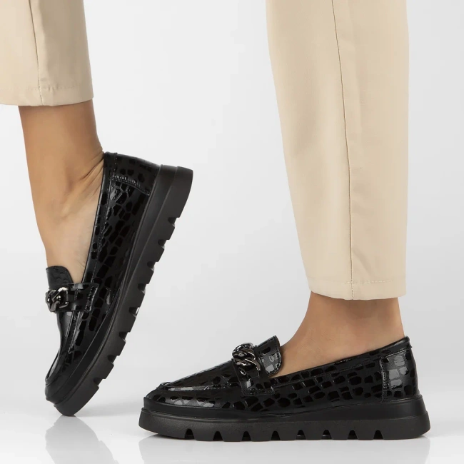 Leather shoes Filippo DP6467/25 BK black