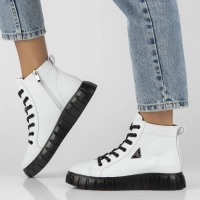 Leather boots Filippo DBT4146/25 WH white