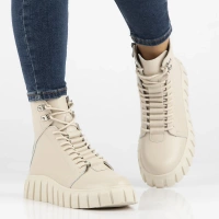 Leather ankle boots DBT6312/25 BE beige