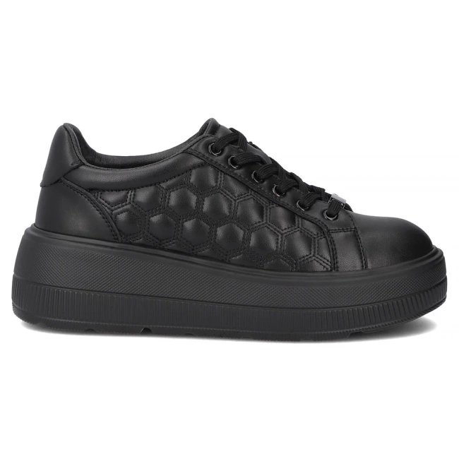 Leather sneakers Filippo DP7285/25 BK black