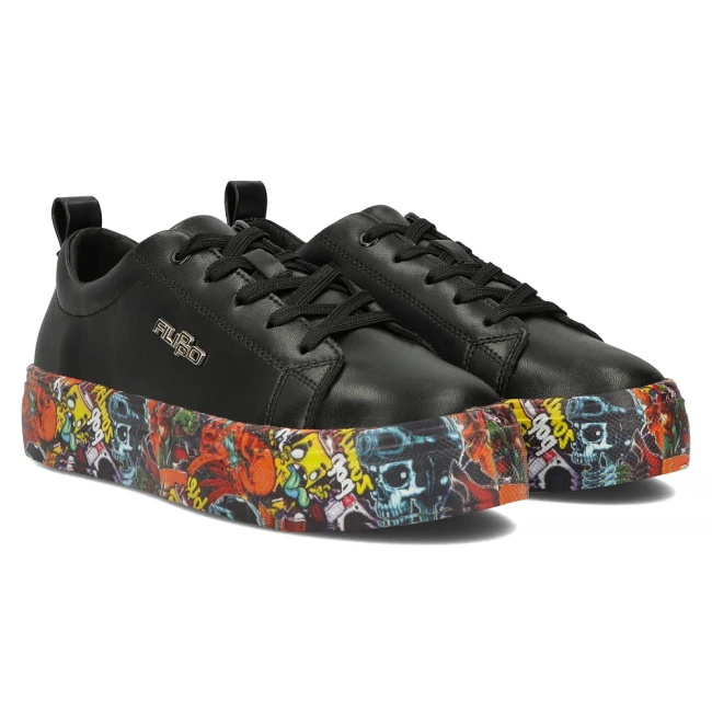 Leather shoes Filippo DP6048/24 BK MLT multicolor