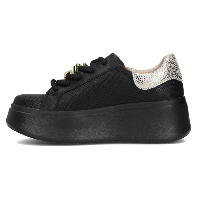 Leather sneakers Filippo DP6793/25 BK black