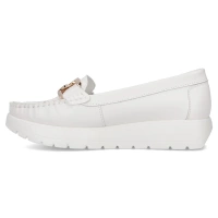 Skórzane mokasyny Filippo DP6827/25 WH białe