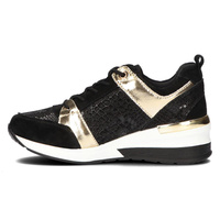 Leather sneakers Filippo DP3170/21 GO black gold