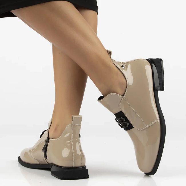 Leather ankle boots Filippo DBT4763/25 BE beige