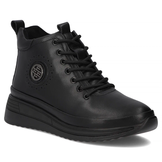 Skórzane botki Filippo DBT4215/25 BK BK czarne
