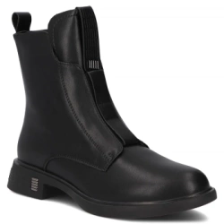 Skórzane botki Filippo DBT7249/25 BK czarne