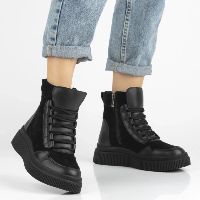 Leather ankle boots Filippo DBT7270/25 BK black