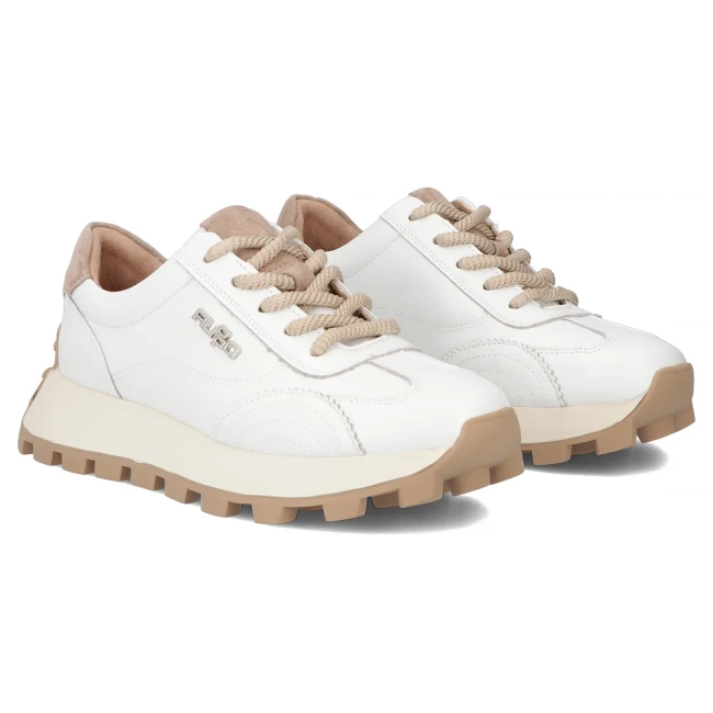 Leather sneakers Filippo DP7498/26 WH white