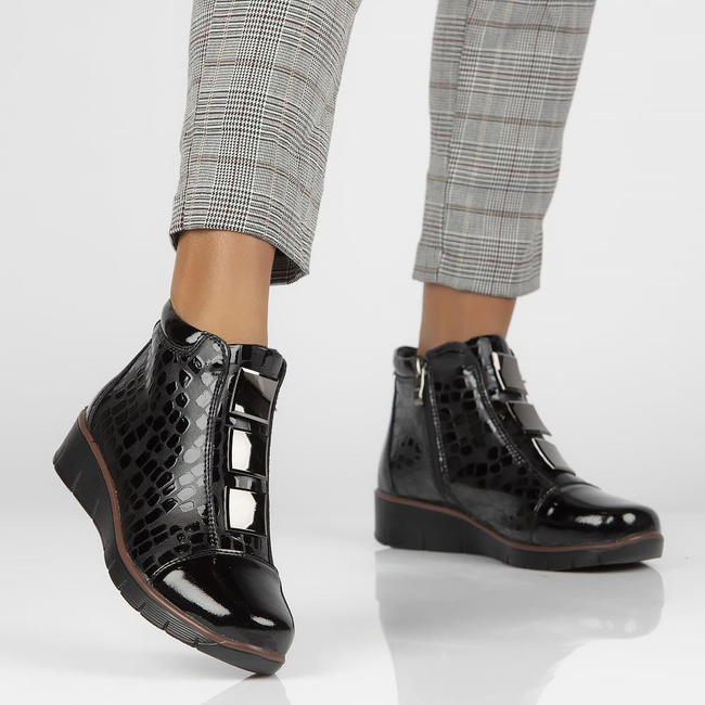 Leather ankle boots Filippo DBT3179/22 BK CR black