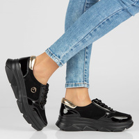 Skórzane Sneakersy Filippo DP3185/23 BK czarne