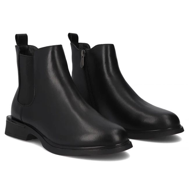 Leather ankle boots Filippo DBT7197/25 BK black