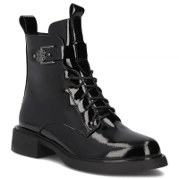 Skórzane botki Filippo DBT7317/25 BK czarne