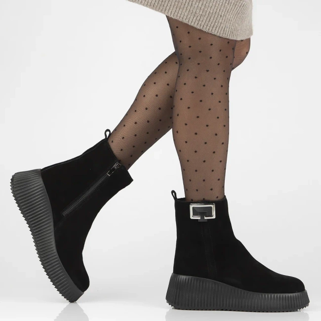 Leather ankle boots Filippo DBT6392/25 BK black