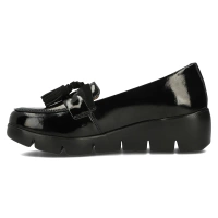 Skórzane półbuty na koturnie Filippo DP3162/24 BK L czarne