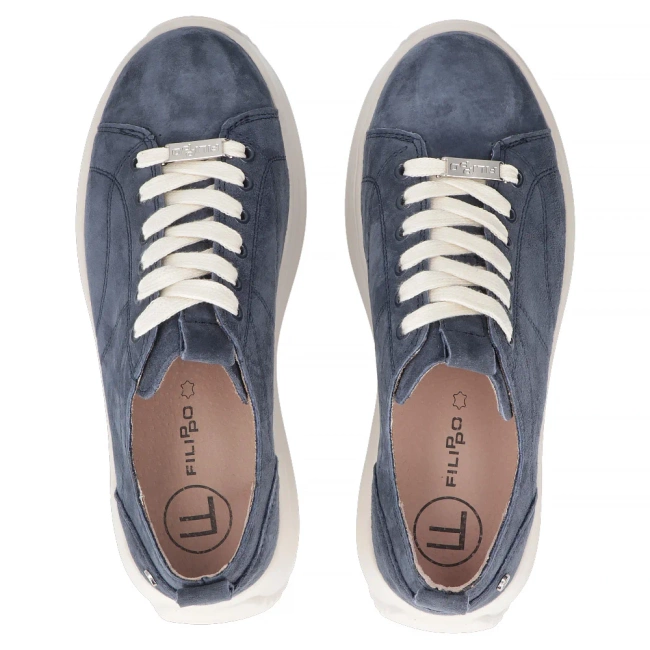 Leather sneakers Filippo DP6795/26 NV navy
