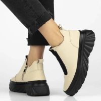 Leather ankle boots Filippo DBT7426/25 BE beige