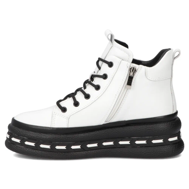 Leather ankle boots Filippo DBT7120/25 WH white