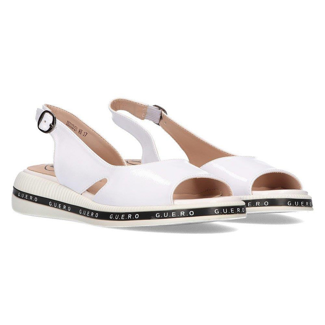 Sandały na koturnie Filippo DS2322/21 WH białe