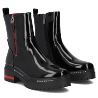 Skórzane botki Filippo DBT7468/25 BK czarne