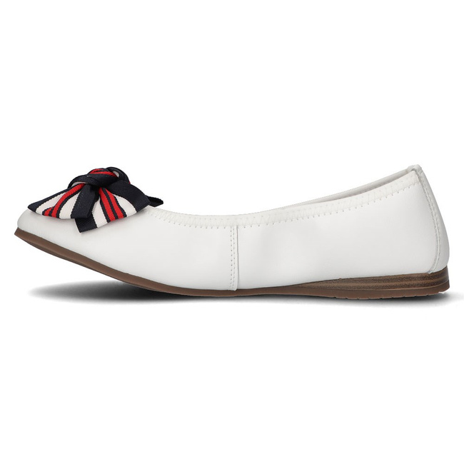 Skórzane baleriny Filippo DP3634/23 WH białe