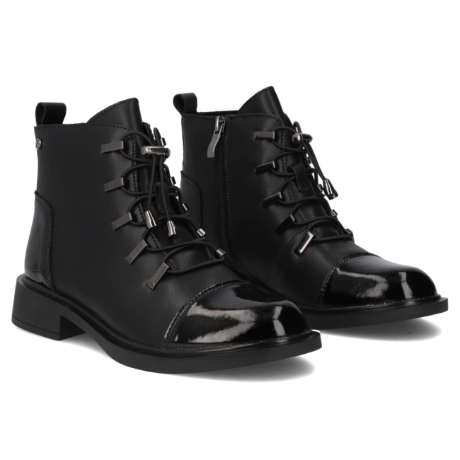 Leather ankle boots Filippo DBT7154/25 BK black